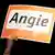 A sign reading "Angie" and reffering to chancellor Angela Merkel