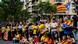 Spanien Katalonien Menschenkette Unabhängigkeit Spanien Katalonien Menschenkette Unabhängigkeit