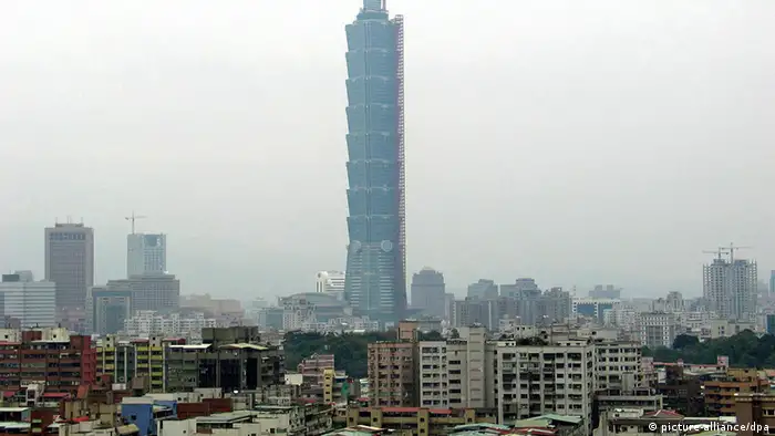 Taiwan Stadt Hochhäuser Büroturm in Taipei