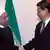 شی جین‌پینگ و حسن روحانی، رئیسان جمهوری‌های چین و ایران
