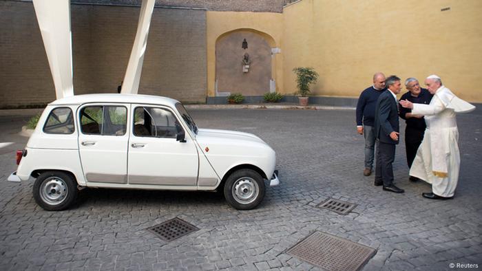 Pope Francis and his old Renault 4 