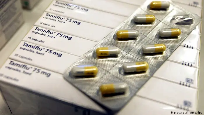 Packungen des Medikaments Tamiflu des Schweizer Pharmakonzerns Roche