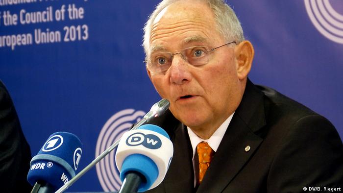 EU-Finanzministertreffen Vilnius Wolfgang Schäuble 14.09.2013