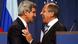 U.S. Secretary of State John Kerry (L) and Russian Foreign Minister Sergei Lavrov (R) shake hands after making statements following meetings regarding Syria, at a news conference in Geneva September 14, 2013. The United States and Russia have agreed on a proposal to eliminate Syria's chemical weapons arsenal, Kerry said on Saturday after nearly three days of talks with Lavrov. REUTERS/Larry Downing (SWITZERLAND - Tags: POLITICS CIVIL UNREST TPX IMAGES OF THE DAY) U.S. Secretary of State John Kerry (L) and Russian Foreign Minister Sergei Lavrov (R) shake hands after making statements following meetings regarding Syria, at a news conference in Geneva September 14, 2013. The United States and Russia have agreed on a proposal to eliminate Syria's chemical weapons arsenal, Kerry said on Saturday after nearly three days of talks with Lavrov. REUTERS/Larry Downing (SWITZERLAND - Tags: POLITICS CIVIL UNREST TPX IMAGES OF THE DAY)