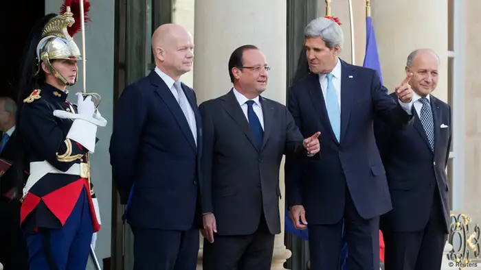Syrien Kerry Hollande und Hague Paris 16.09.2013