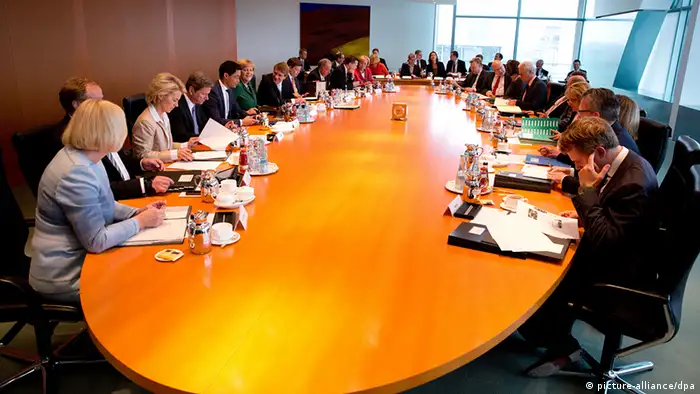 Deutschland Bundestagswahl 2013 letzte Bundeskabinett Angela Merkel und Kabinett