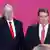 SPD-Kanzlerkandidat Peer Steinbrück Parteichef Sigmar Gabriel im Willy-Brandt-Haus in Berlin am Abend der Bundestagswahl. (Foto: Reuters)