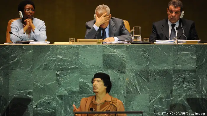 Bildergalerie UN Gaddafi Rede will nicht enden (STAN HONDA/AFP/Getty Images)