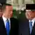 Australia's Prime Minister Tony Abbott (front L) talks to Indonesia's President Susilo Bambang Yudhoyono at the Presidential Palace in Jakarta September 30, 2013.