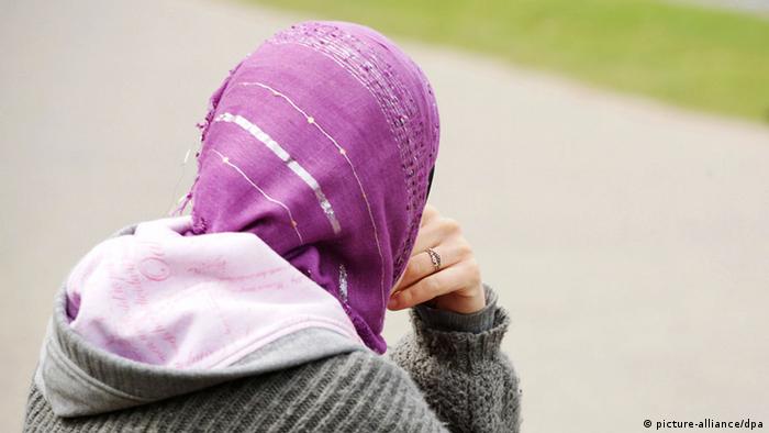 Girl wearing a headscarf