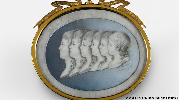 Миниатюра с портретами детей императрицы Марии Федоровны. 1790 г.