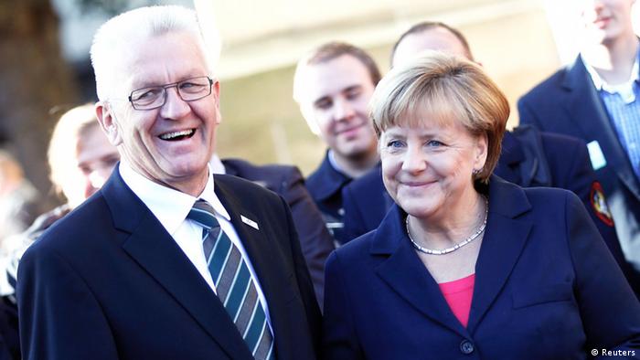 Tag der deutschen Einheit 2013 Feier in Stuttgart Bundeskanzlerin Angela Merkel (Foto: REUTERS/Michael Dalder (GERMANY - Tags: POLITICS)