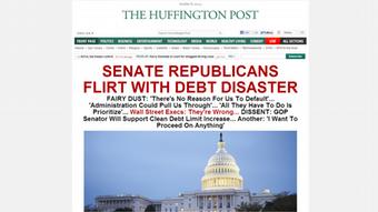 Screenshot der US-Ausgabe der HuffPost vom 8. Oktober 2010