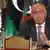 ARCHIV - Der libysche Ministerpräsident Ali Seidan spricht am 09.01.2013 bei einer Pressekonferenz in Tripolis/Libyen. Der libysche Regierungschef Ali Seidan hat an seine Landsleute appelliert, Libyen nicht durch Sabotageakte zu isolieren. Seidan sagte am Montag (29.04.2013) in der Hauptstadt Tripolis, wenn die Blockade des Außenministeriums nicht bald beendet werde, «dann wird dies dem Ansehen Libyens schaden und ausländische Firmen davon abhalten, nach Libyen zu kommen». Auch Diplomaten würden das Land verlassen. EPA/SABRI ELMHEDWI dpa/re-cropped version (zu dpa 0424 am 29.04.2013) +++(c) dpa - Bildfunk+++