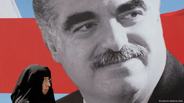 Rafiq Hariri Plakat Libanon (picture-alliance/dpa)