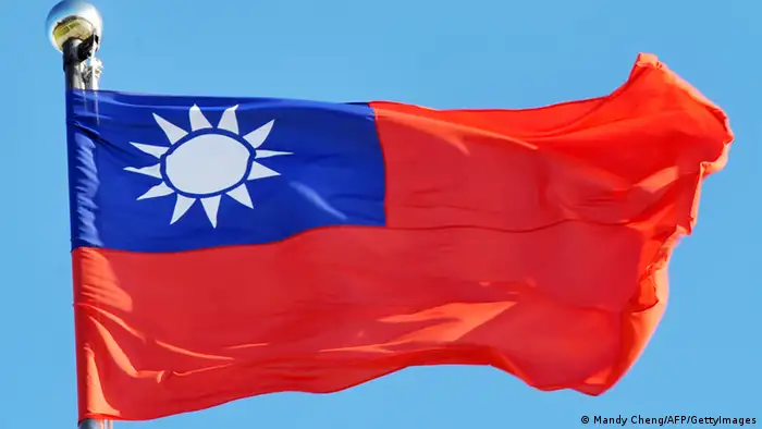 Taiwan's national flag flies in the wind on a flag pole in Taipei on July 28,2012. AFP PHOTO / Mandy CHENG (Photo credit should read Mandy Cheng/AFP/GettyImages)