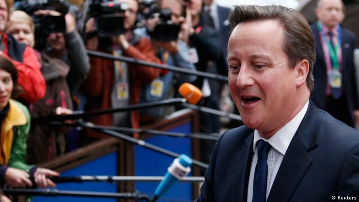 Britain's Prime Minister David Cameron arrives at an European Union leaders summit in Brussels October 24, 2013. (Photo: Francois Lenoir)