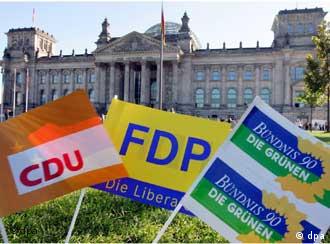 Zastavice CDU-a, FDP-a, Zelenih