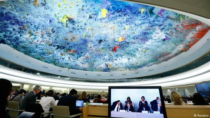 Blick ins Plenum der Tagung des UN-Menschenrechtsrats am 29. Oktober 2013 (Foto: Reuters)