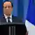 French President Francois Hollande speaks during a news conference at the Slovak government building in Bratislava, October 29, 2013. Hollande is on a one-day official visit to Slovakia. REUTERS/Radovan Stoklasa (SLOVAKIA - Tags: POLITICS)