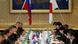 Russia's Foreign Minister Sergey Lavrov (5th L) and Defence Minister Sergei Shoigu (6th L) and Japan's Foreign Minister Fumio Kishida (5th R) and Defense Minister Itsunori Onodera (6th R) attend their Japan-Russia foreign and defence ministers meeting "two-plus-two" at the Iikura guest house in Tokyo on November 2, 2013. AFP PHOTO / POOL / Issei Kato (Photo credit should read ISSEI KATO/AFP/Getty Images) Russia's Foreign Minister Sergey Lavrov (5th L) and Defence Minister Sergei Shoigu (6th L) and Japan's Foreign Minister Fumio Kishida (5th R) and Defense Minister Itsunori Onodera (6th R) attend their Japan-Russia foreign and defence ministers meeting "two-plus-two" at the Iikura guest house in Tokyo on November 2, 2013. AFP PHOTO / POOL / Issei Kato (Photo credit should read ISSEI KATO/AFP/Getty Images)