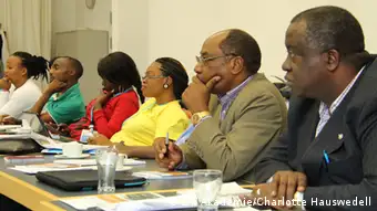 Teilnehmer des Medientrialogs DR Kongo, Ruanda und Deutschland, organisiert von DW Akademie, finanziert vom Auswärtigen Amt (Foto: DW Akademie/Charlotte Hauswedell).