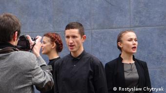Ростислав Хитряк під час знімання відео на пісню Гімн змін для України