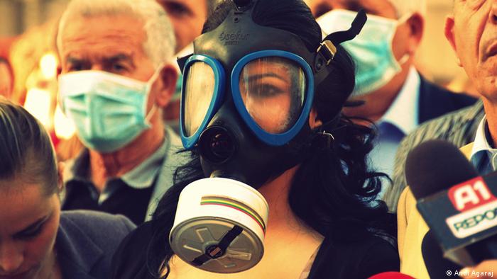 Albanien Demonstration gegen Chemiewaffen
