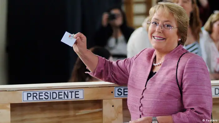 Präsidentschaftsfwahlen 2013 in Chile Bachelet