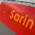 Sign with the name sarin