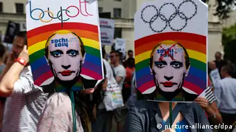 Rußland - Homosexuellen Proteste gegen Putin