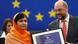 Malala Yousafzai y Martin Schulz. Malala Yousafzai y Martin Schulz.