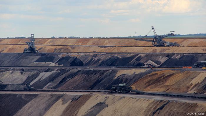 Open pit mining of brown coal