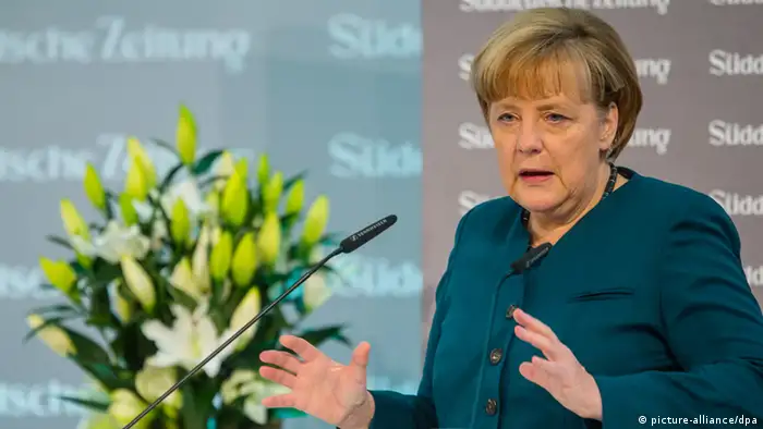 Bundeskanzlerin Merkel beim Führungstreffen der Süddeutsche Zeitung 21.11.2013