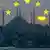 turkey skyline with EU flag stars superimposed
