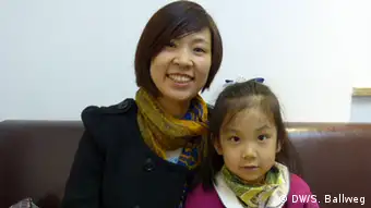 China Reform Ein-Kind-Politik Lou Xia mit Tochter