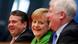 Sigmar Gabriel, Angela Merkel und Horst Seehofer stellen den Koalitionsvertrag vor. (Foto: REUTERS/Thomas Peter) Sigmar Gabriel, Angela Merkel und Horst Seehofer stellen den Koalitionsvertrag vor. (Foto: REUTERS/Thomas Peter)