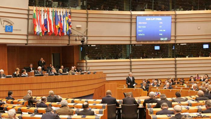 Sitzungssaal im Europaparlament Brüssel