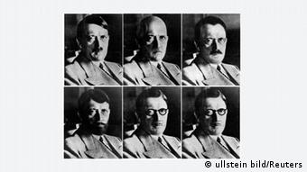Sechs Porträtvarianten Adolf Hitlers, die der amerikanische Maskenbildner Eddie Senz für den US-Geheimdienst angefertigt hatte, um im Falle einer Flucht Vorlagen für Steckbriefe zu haben (Foto: ullstein bild - Reuters)