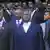 Marais wa Jumuiya ya Afrika Mashariki-kutoka kushoto: Uhuru Kenyatta, Yoweri Museveni na Paul Kagame