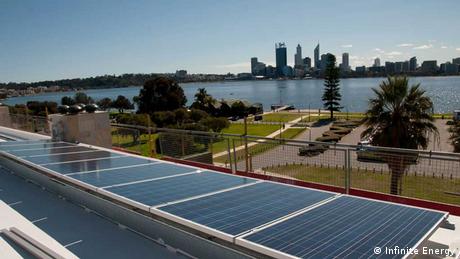 Solarzellen in Perth (Infinite Energy)