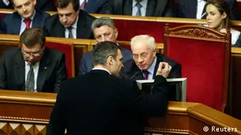 Ukraine Vertrauensabstimmung Premierminister Asarow und Klitschko 03.12.2013