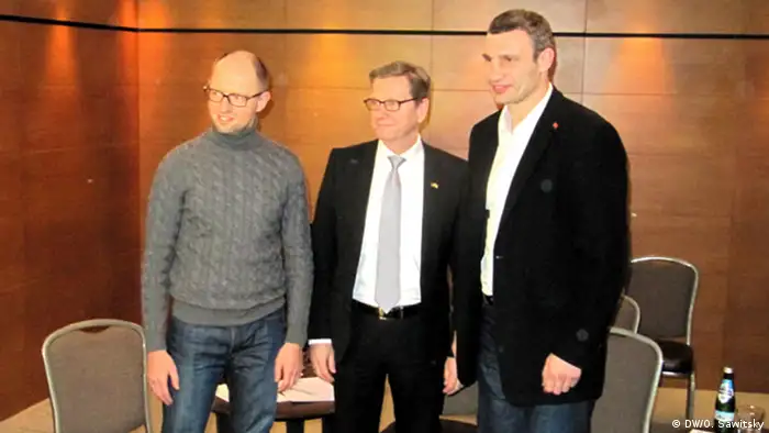 Guido Westerwelle und Vitaly Klitschko in Kiew