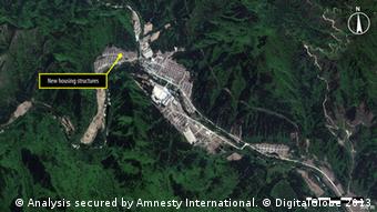 Nordkorea politisches Gefängnis Luftaufnahme Bild: Analysis secured by Amnesty International. © DigitalGlobe 2013