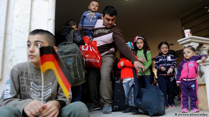 Семья сирийских беженцев
