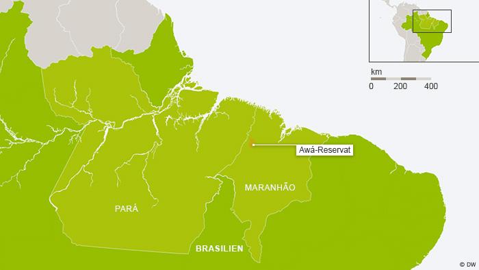 Karte Awá-Reservat Maranhão Brasilien (Grafik: DW)