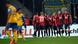 Hertha players celebrate Hertha players celebrate