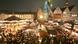 The Christmas market at night with all the festive lights on at the Römerberg in Frankfurt The Christmas market at night with all the festive lights on at the Römerberg in Frankfurt