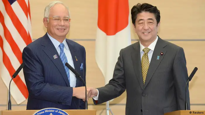 Shinzo Abe Japan Premierminister Najib Razak Malaysia
