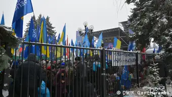 Ukraine Kundgebung Janukowitsch Anhänger 12.12.2013